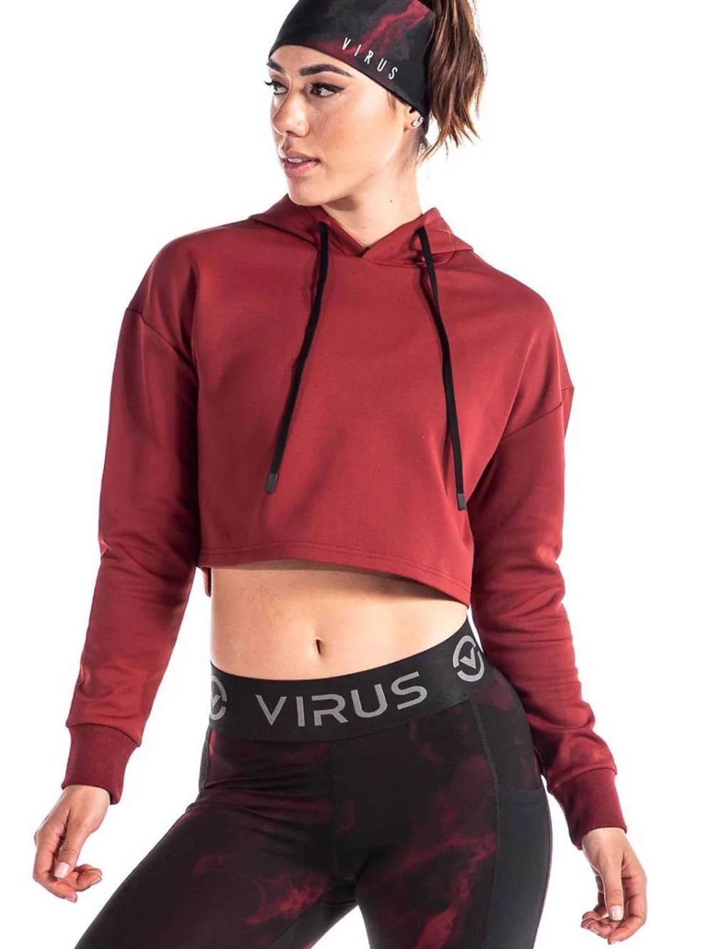 NWT Virus Atlas Crop Hoodie
